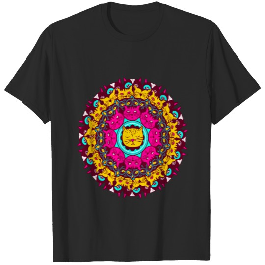 Discover Mandala cats T-shirt