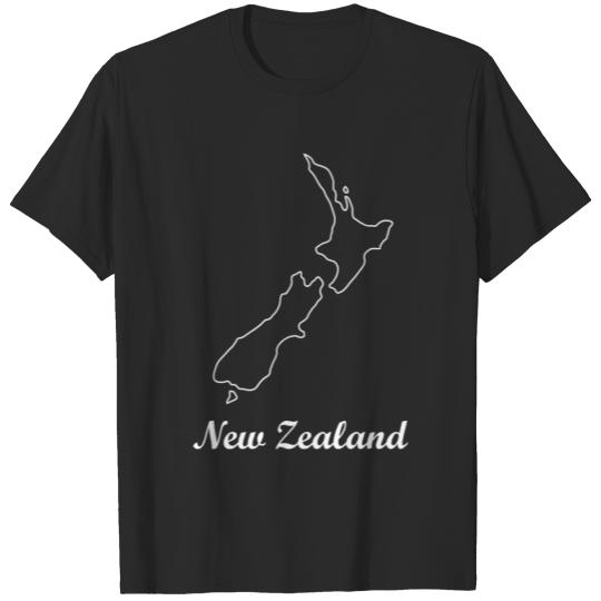 Discover New Zealand map T-shirt