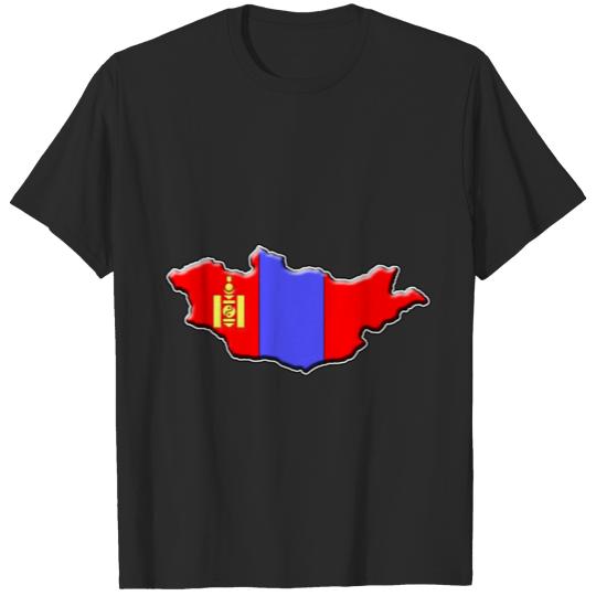 Discover Mongolia Flag Map T-shirt