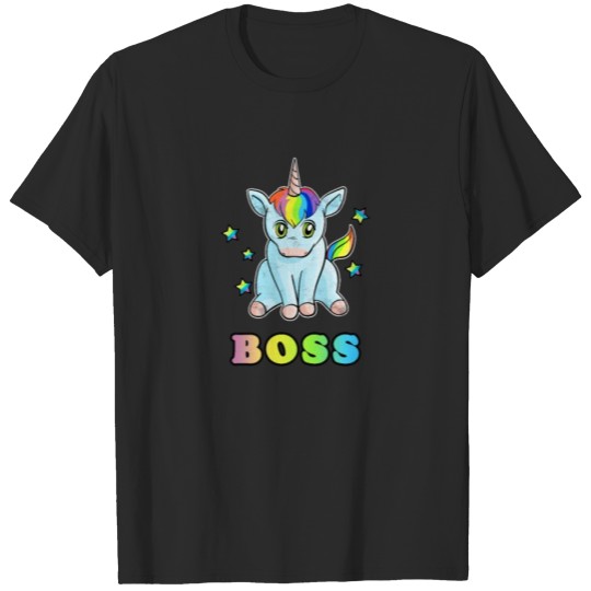 Discover Unicorn Boss Rainbow Girls Gift Birthday T-shirt