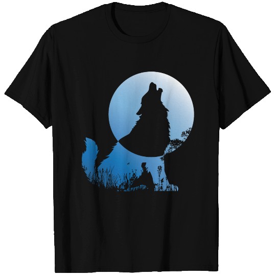 Wolf Wolves Moon howling T-shirt