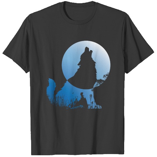 Wolf Wolves Moon howling T-shirt