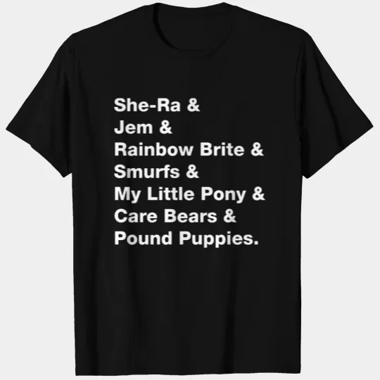 80s Cartoon Line Up T-shirt