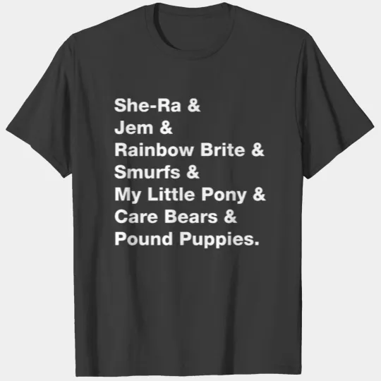 80s Cartoon Line Up T-shirt