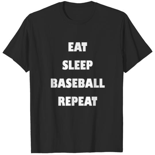 Discover Baseball eat sleep repeat T-shirt