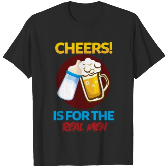 Discover Father dad real men cheers beer gift T-shirt