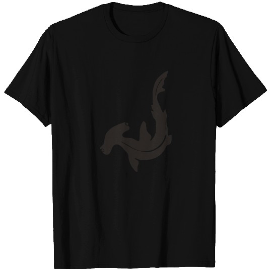 Silhouette Of Hammerhead Shark funny T-shirt