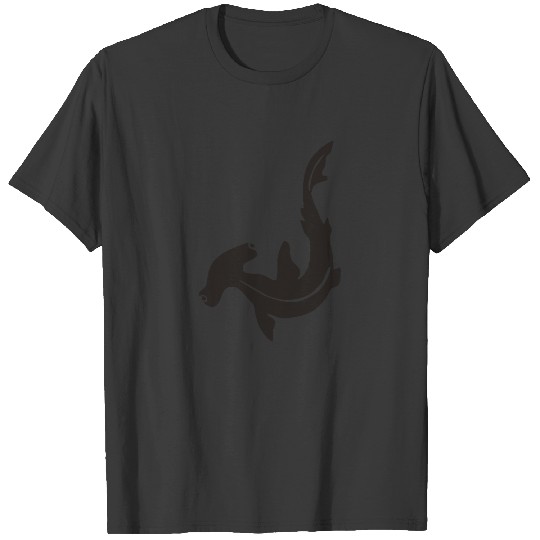 Silhouette Of Hammerhead Shark funny T-shirt