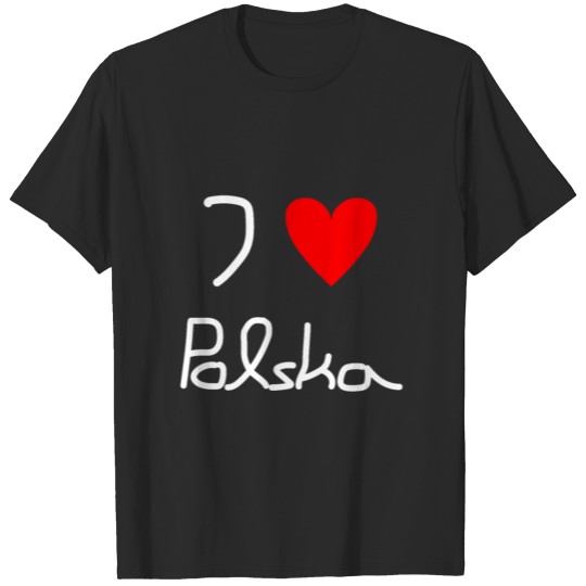 Discover I love Polska - Black T-shirt
