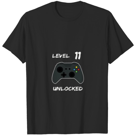 Discover 11 years Level Unlocked Birthday Games Nerd RPG T-shirt