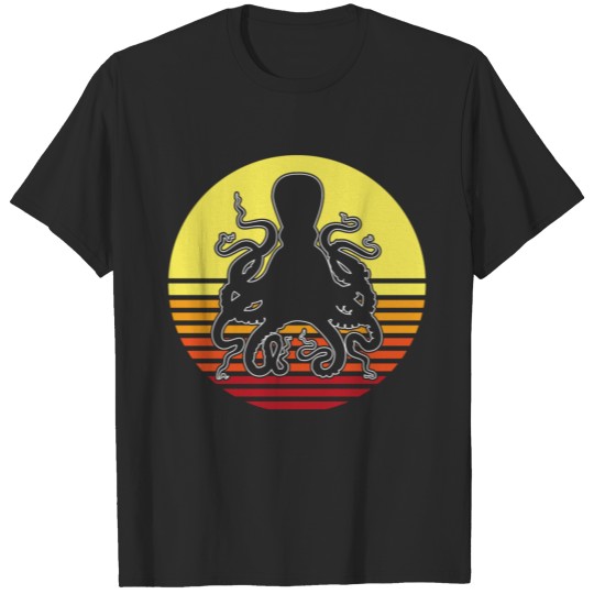 Discover Octopus Blue Shallows water Squid T-shirt