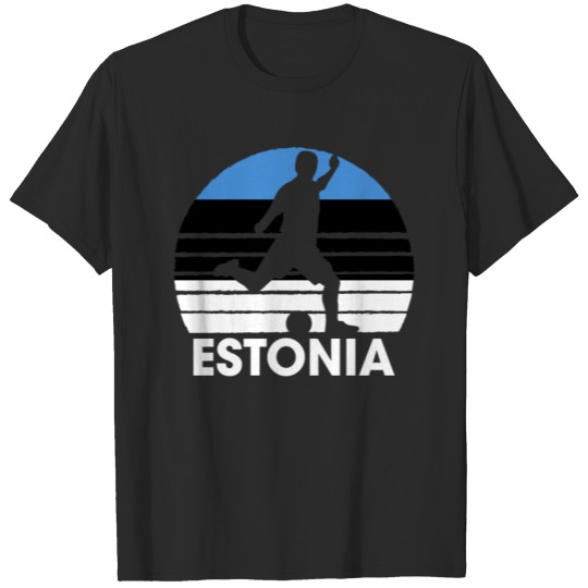 Discover Estonia Soccer Football EST T-shirt