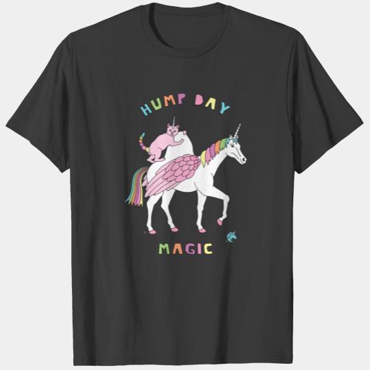 Hump Day Winged Unicorn And Unicorn Cat Magic T-shirt