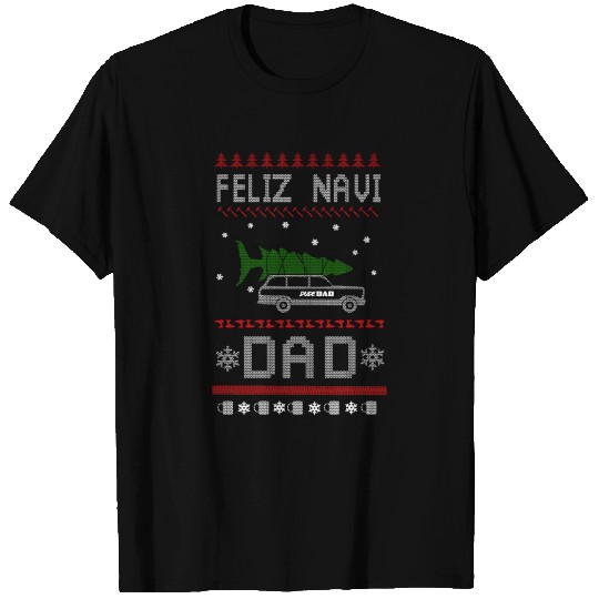 Navy Blue Christmas Sweater T-shirt