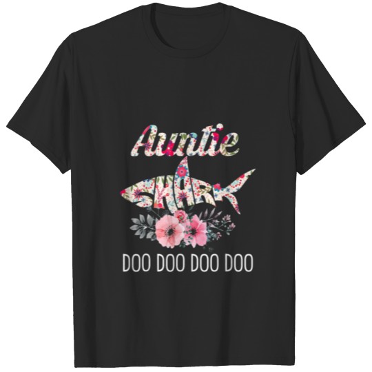 Discover Auntie Shark T shirt Doo Doo Doo Family Gift T S T-shirt