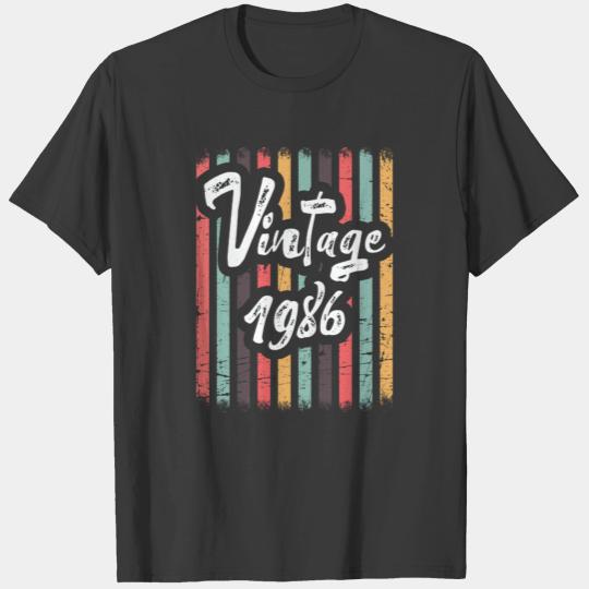 Vintage 1986 Cute Birthday Women Gift 33 th Birthd T-shirt