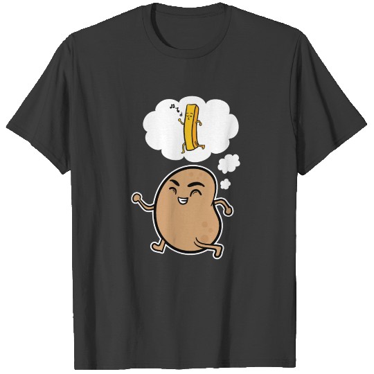 Potato French Fries Jogging Running Gift Present T-shirt