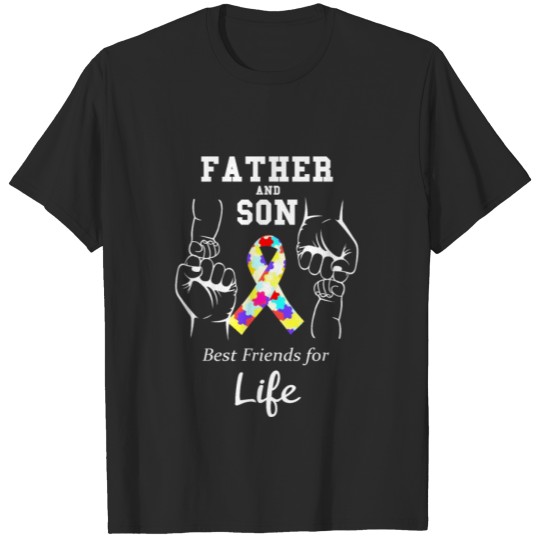 Discover Autism Awareness T-Shirt Father and Son Best Frien T-shirt