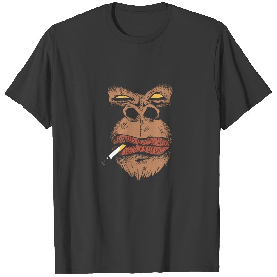 Gorilla Smoking Cigarette Shirt King Kong T-shirt