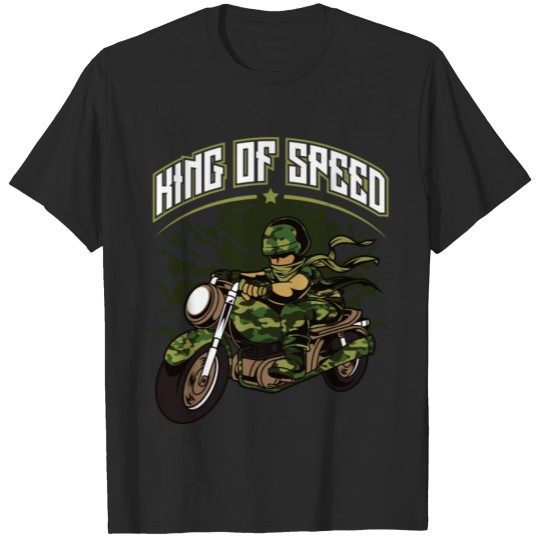 Discover King Of Speed Army Motorcycle Giftidea T-shirt