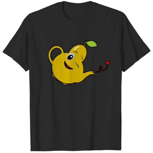 Discover Sweet pears cartoon teapot tea drinker T-shirt