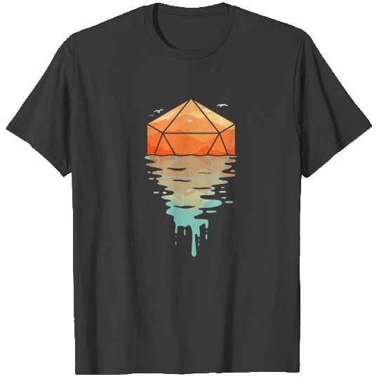 Rippling d20 - D&D Dungeons and dragons dnd T-shirt