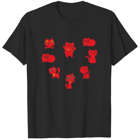 Discover Great cats and Valentine's Day gift with heart T-shirt