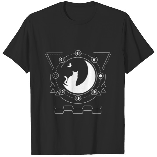 Discover Cat by night moonshine present idea gift T-shirt