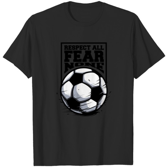 Discover Soccer Respect Ball Black Cool Gift T-shirt