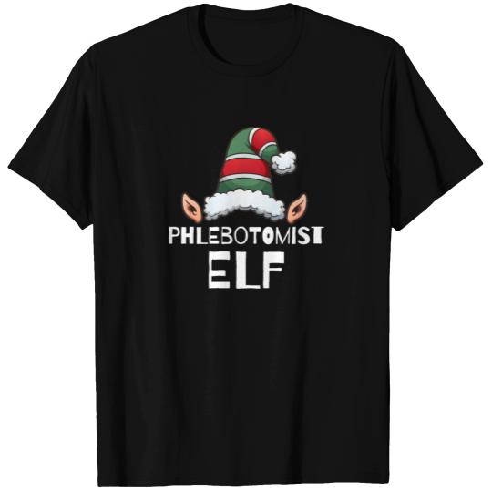 Phlebotomist Elf Christmas Holidays Xmas Elves T-shirt