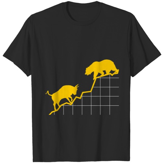 Discover Bulle vs. Bear - shares, stock exchange, money, gi T-shirt