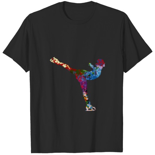 Discover Water Color Ice Skating Girl T-shirt