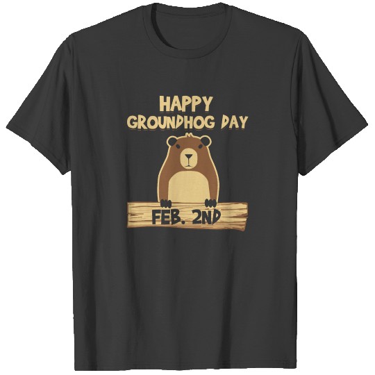 Happy Groundhog Day Feb 2nd Woodchuck Forecast T-shirt