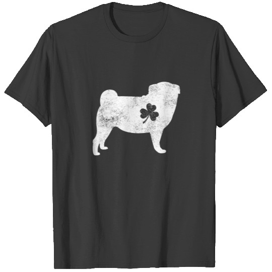 Pug Irish Clover St Patrick's Day Dog Lover Gifts T-shirt