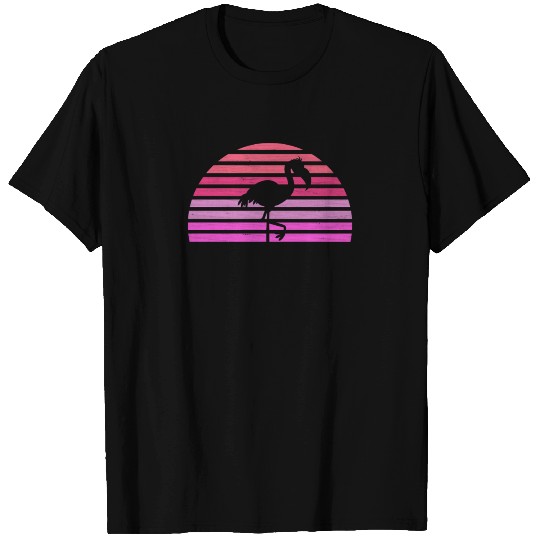Flamingo Retro Sunset T-shirt