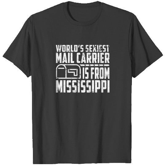 Mail Carrier Christmas Gifts Mississippi Letter T-shirt