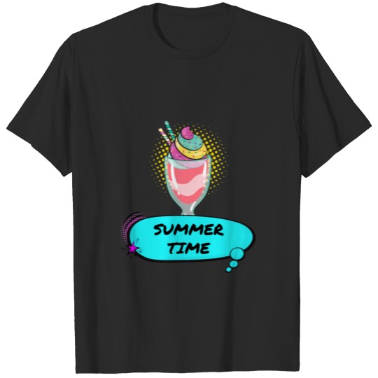 Discover Summer time icecream colorful design T-shirt