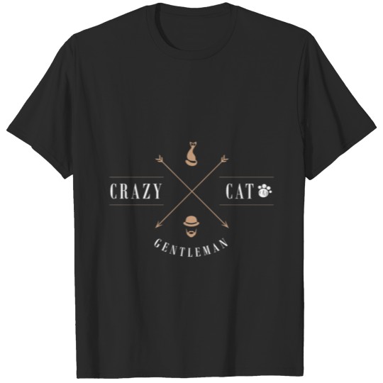 Discover Crazy Cat Gentle Man T-shirt