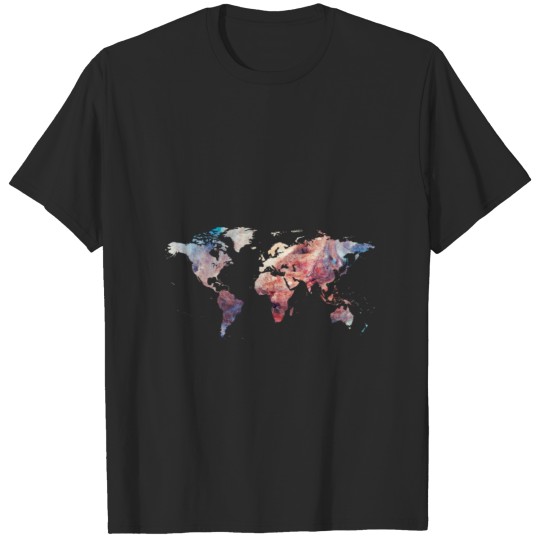 Discover World map colorful travel T-shirt