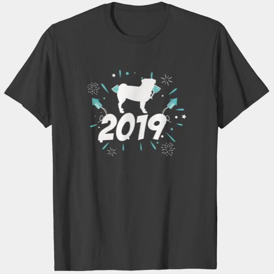 Happy New Year Pug Welcome 2019 Celebration Day T-shirt