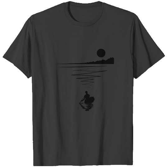 Canoe at sunrise T-shirt