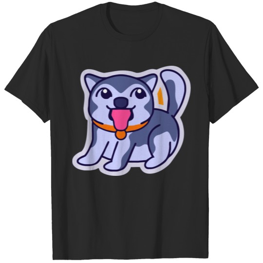 Discover Cute Husky Dog T-shirt