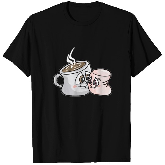 HOT CHOCOLATE AND MARSHMALLOW Love funny comic T-shirt