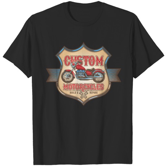 Discover custom motorcycles build repair T-shirt