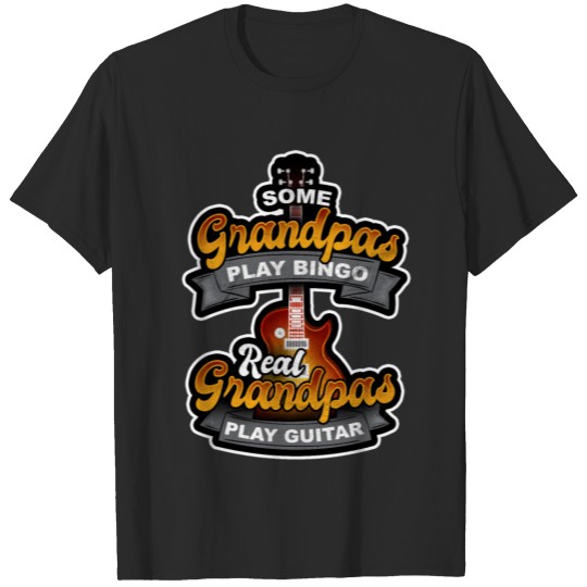Discover Real Grandpas Play Guitar T-Shirt Guitarist Gifts T-shirt