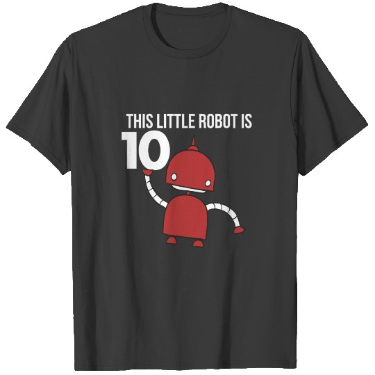 Kids 10Th Birthday Boys Girls Robot Science 10 T-shirt