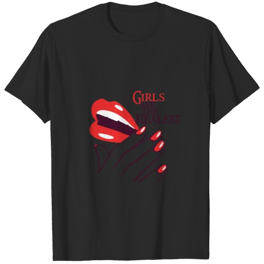 Discover Lips, Girls, Girl, Real, Cool, Graphic, Saying, T-shirt