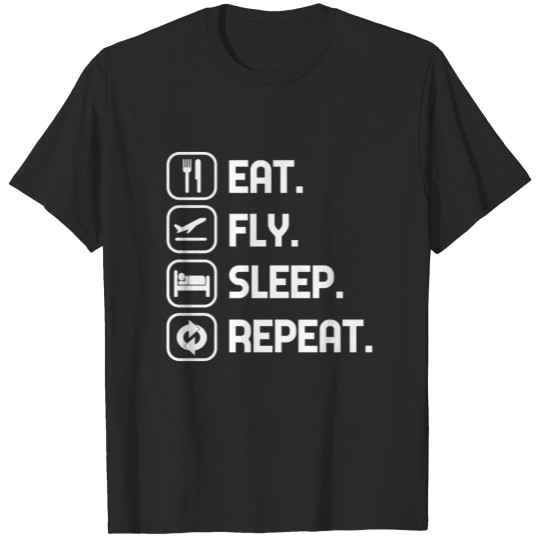 Discover Eat Fly Sleep Repeat Travel T-shirt