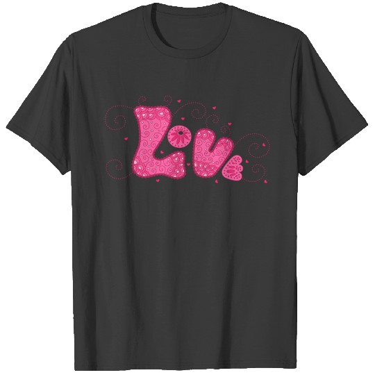 Discover PINK LOVE T-shirt