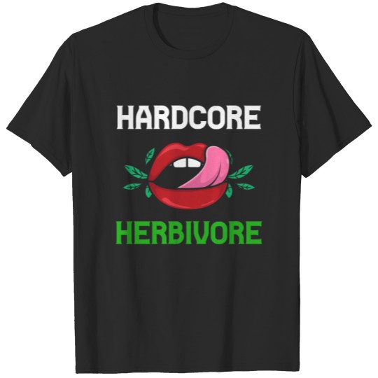 Discover Hardcore Herbivore Vegan Funny Vegetarian Gift T-shirt